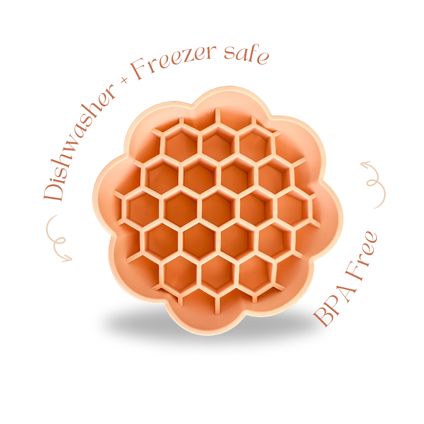 Honeycomb Non-Slip Slow Feeder - Peach