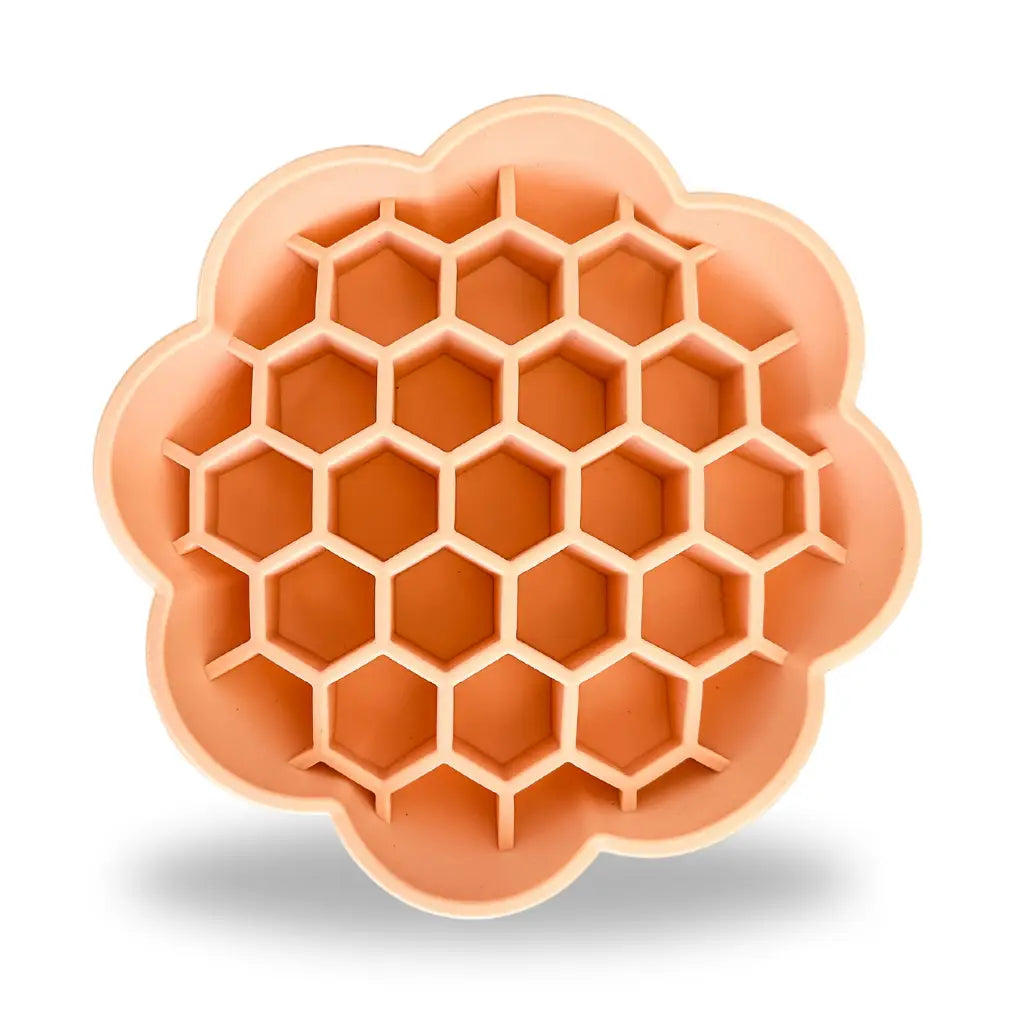 Honeycomb Non-Slip Slow Feeder - Peach