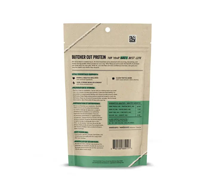 Vital Essentials Minnows Treats Ingredients. Wagging Tails Pet Boutique 